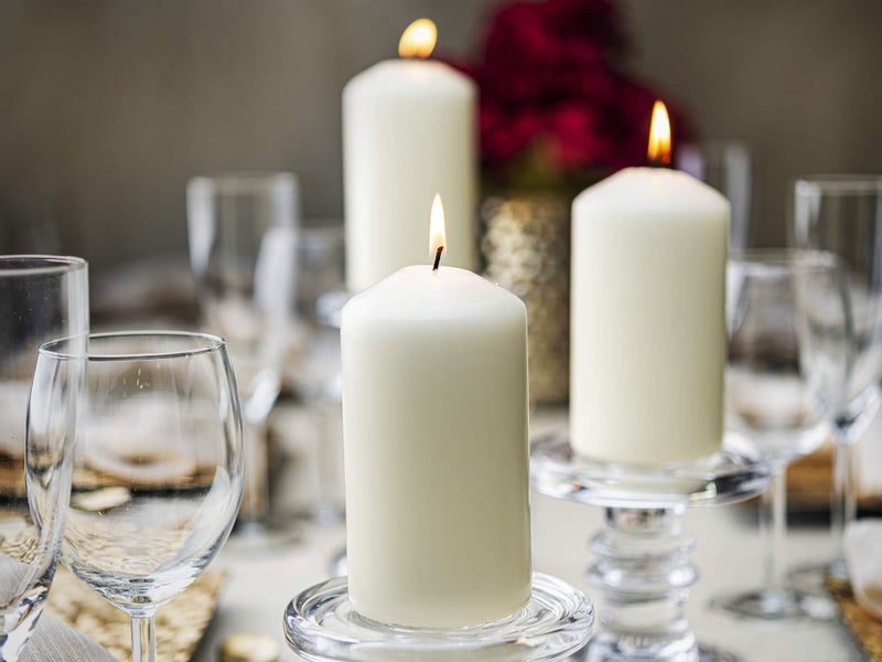 BOLSIUS 12 Ivory Pillar Candles Set - Unscented 43 Hour Long Lasting Candles - 2.7-x 5.1-inch Dripless Clean Burning Smokeless Dinner Candle - Perfect for Weddings Parties and Special Occasions - Image 3